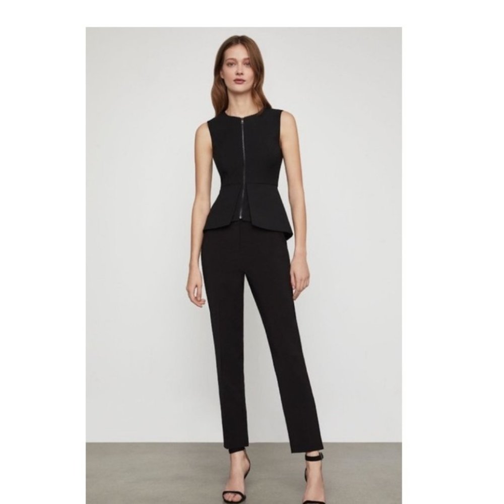 BCBGMaxAzria Abrielle Sleeveless Peplum Top XXS